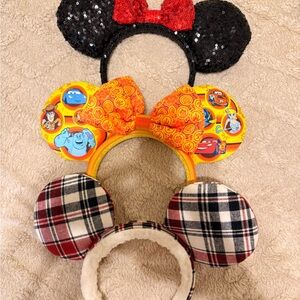 Disney Black, Orange, and Red Mickey Mouse Ears